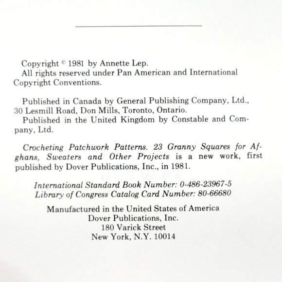 Vintage Crocheting Patchwork Patterns Book (1981) - Picture 7 of 8